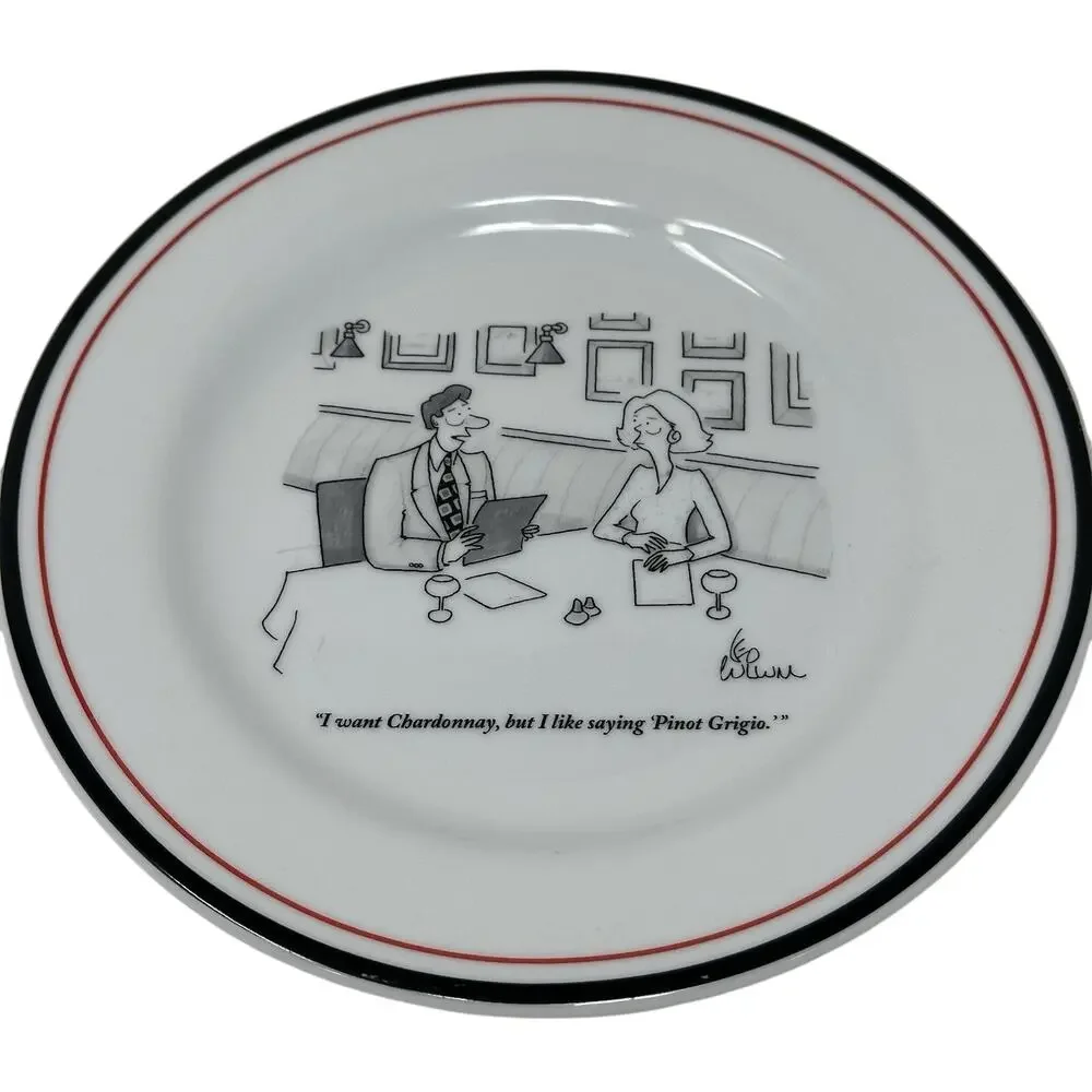 Restoration Hardware The New Yorker Humor I Want Chardonnay, but….. 8” Plate
